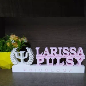 Letreiro Profissão Decorativo Personalizado 3D