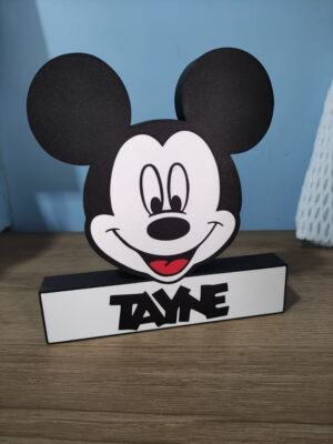 Luminária PERSONALIZADA Mickey led impressão 3D - nome