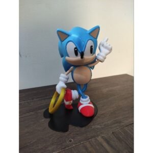 Boneco Sonic Impressão colorida 3D colecionável geek