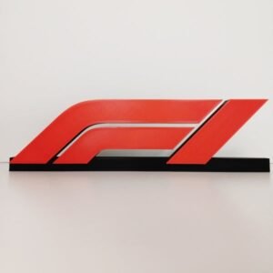 Enfeite Fórmula 1 em Impressão 3D – Logo F1 para Escritório ou Quarto Decoração